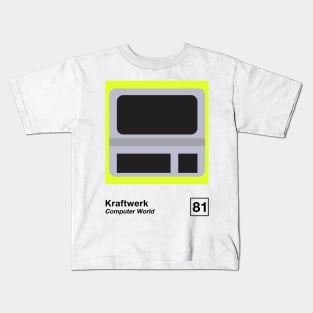 Computer World / Minimalist Style Graphic Artwork Design Kids T-Shirt